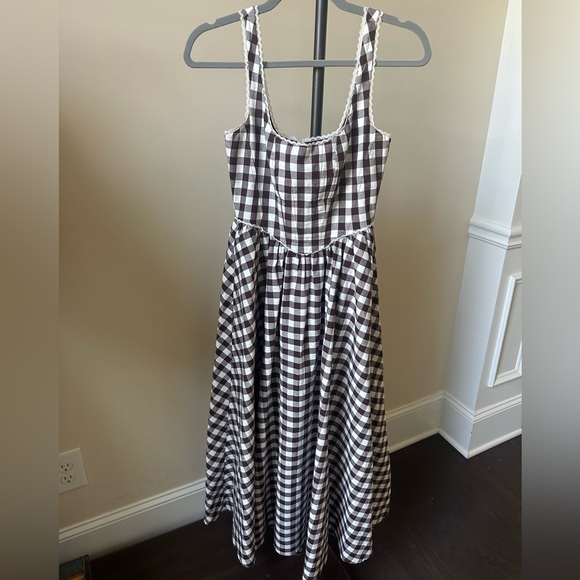 Wayf x styled by coco! Brown and White Gingham Dress - Picture 7 of 10